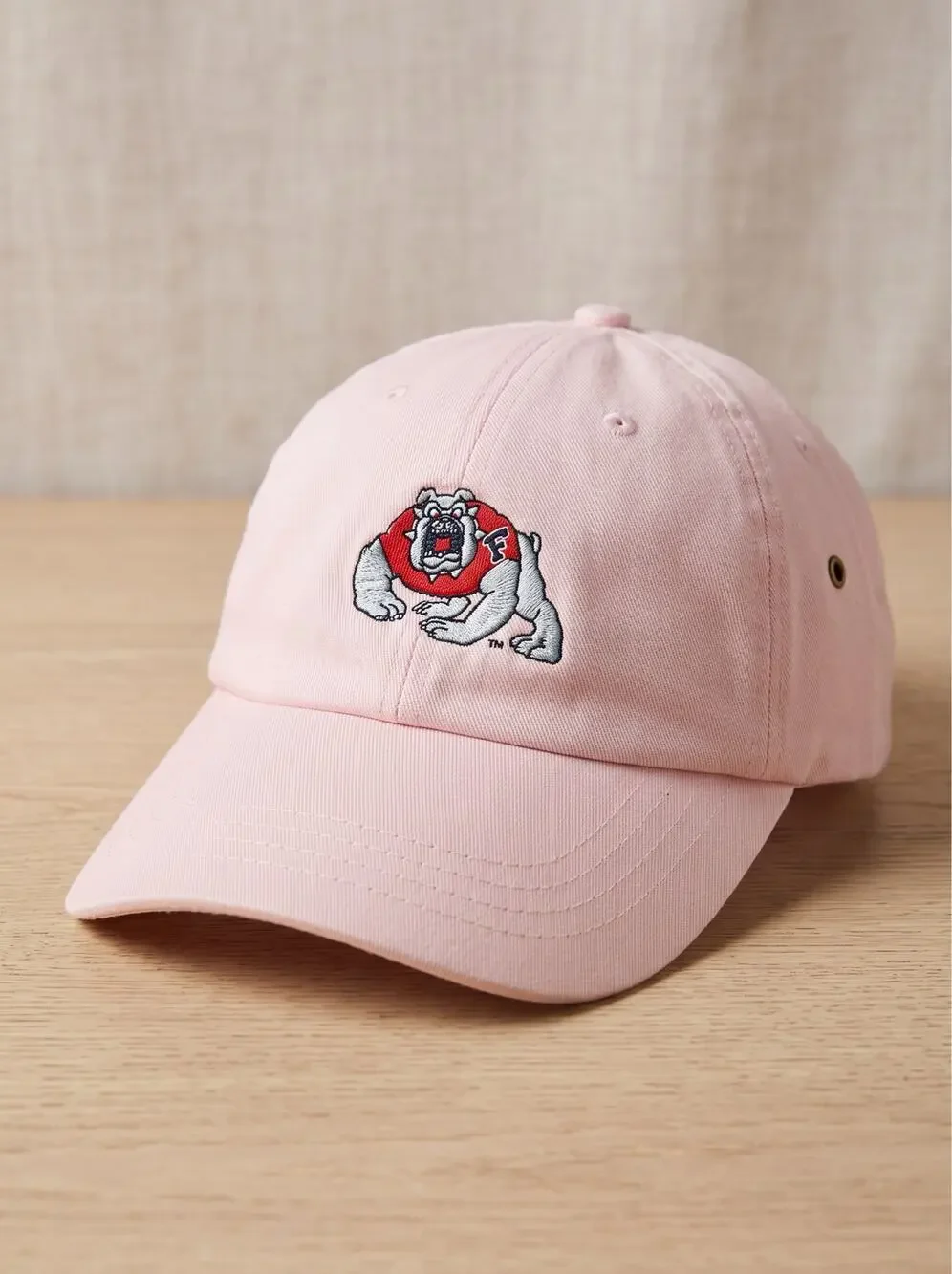 MV Sports Fresno State Bulldogs OS Pink Embroidered Collegiate Baseball Hat Cap